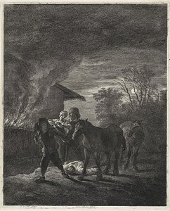 Scena w świetle księżyca autorstwa Cornelis Visscher