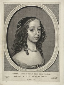 Albertyna Agnieszka, księżniczka Orange Nassau, z Dziewięciu portretów autorstwa Cornelis Visscher