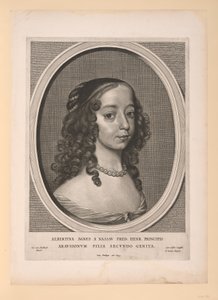 Albertyna Agnieszka, księżniczka Orange Nassau, z Dziewięciu portretów autorstwa Cornelis Visscher