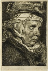 Głowa starej kobiety autorstwa Cornelis Visscher