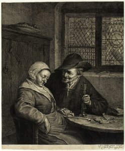 Stary mężczyzna i kobieta autorstwa Cornelis Visscher