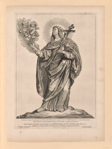 Święta Liduina, ze świętych północnej i południowej Holandii autorstwa Cornelis Visscher