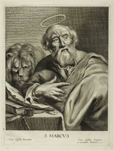Święty Marek, z Czterech Ewangelistów autorstwa Cornelis Visscher