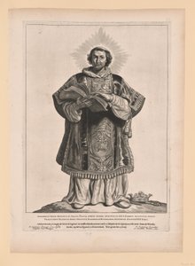 Święty Werenfridus, ze Świętych Północnych i Południowych Niderlandów autorstwa Cornelis Visscher