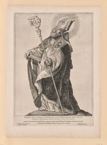 Święty Willebrord, ze świętych północnej i południowej Holandii autorstwa Cornelis Visscher
