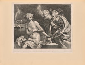 Zuzanna i Starsi, z gabinetu Reynsta autorstwa Cornelis Visscher