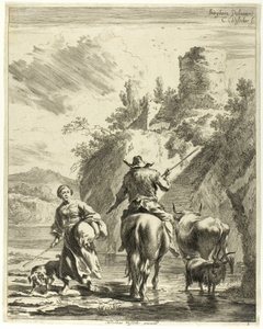 Przejście rzeki autorstwa Cornelis Visscher