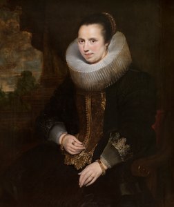 Elisabeth Hoegaerts (olej na płótnie) (para do 471109) autorstwa Cornelis de (attr. to) Vos