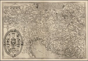 Mapa Dunaju z 1593 r. autorstwa Cornelisa de Jode