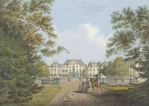 Widok na pałac Het Loo autorstwa Cornelis de Kruyff