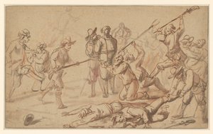 Napad na rolników autorstwa Cornelis de Wael