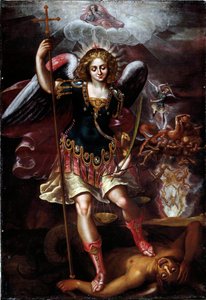 Archanioł Święty Michał (olej na drewnie)
