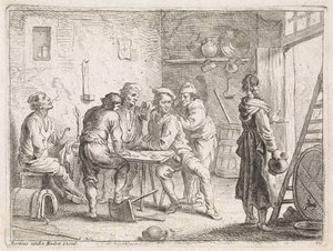 Kobieta opuszcza gospodę autorstwa Cornelis de Wael