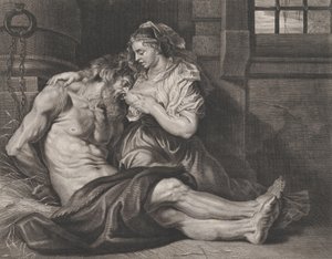 Cimon i Pero, ca. 1650-80. autorstwa Cornelis van Caukercken