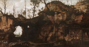Krajobraz u zarania cywilizacji autorstwa Cornelis van Dalem