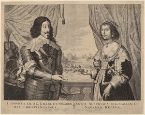 Król Ludwik XIII Francji i Anna Austriaczka autorstwa Cornelis van Dalen I