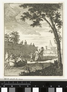 Krajobraz z łodzią autorstwa Cornelis van Jagen