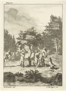 Nimfy pod drzewem autorstwa Cornelis van Jagen
