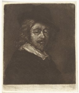Portret Fransa Halsa w kapeluszu autorstwa Cornelis van Noorde