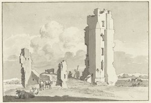 Ruiny domu w Kleve niedaleko Haarlem autorstwa Cornelis van Noorde