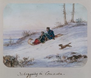 Tabogging w Kanadzie autorstwa Cornelius Krieghoff