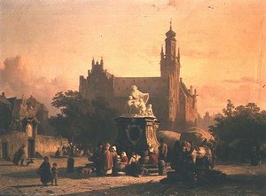 Rynek miejski autorstwa Cornelius Springer