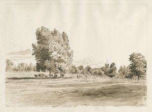 Kościół Betley: rysunek piórem i sepią, październik 1820 (rysunek)