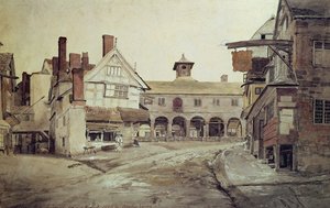 Rynek, Hereford, 1803 autorstwa Cornelius Varley