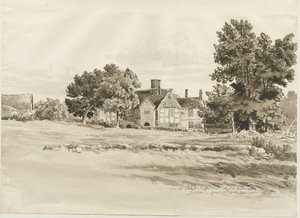 Oaken - Farm House: rysunek w sepii, 5 sierpnia 1820
