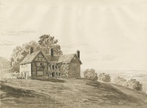Patshull Park - Domek: rysunek w sepii, sierpień 1820