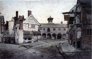 The Market Place, Ross, Herefordshire autorstwa Cornelius Varley