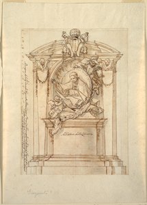 Rysunek, projekt pomnika, ok. 1750 r. autorstwa Corrado Giaquinto