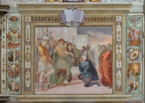 Przedstawienie jednego z projektów królowi, ok. 1589-94 (fresk)
