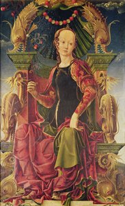 Muse, ok. 1455-60 (olej z temperą jajeczną) autorstwa Cosimo Tura