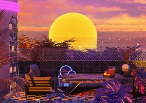 Taras Neon Sunset