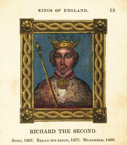 Portret króla Ryszarda II, króla Anglii Ryszarda II, urodzony w 1367, rozpoczął panowanie 1377 i zamordował 1400 autorstwa Cosmo Armstrong