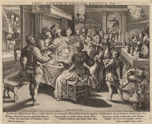 Uczta Belszazzara autorstwa Crispijn de Passe I after Maarten
