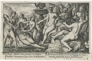 Diana na Kallisto Metamorfosen van Ovidius (tytuł serii) autorstwa Crispijn van de Passe (I)