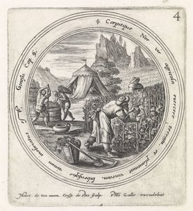 Noe sadzi winnicę Historia Noego (tytuł serii) autorstwa Crispijn van de Passe (I)