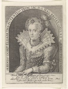 Portret Elżbiety Stuart, królowej Czech autorstwa Crispijn van de Passe (I)