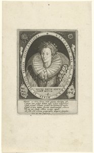 Portret Elżbiety I Tudor Królewski angielski (tytuł serii) autorstwa Crispijn van de Passe (I)