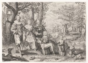 Portret Guy Michel Lejay i jego rodziny autorstwa Crispijn van de Passe (II)