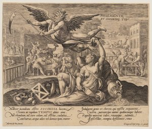 Negligentie et Socordie Typus, od Czas z cnotami i wadami autorstwa Crispijn van de Passe I