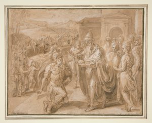 Abraham i Melchizedek autorstwa Crispin van den Broeck