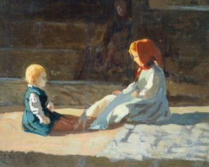 Наранд байгаа хүүхдүүд, 1860 орчим, Кристиано Банти (1824-1904)поли.