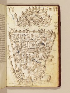 Mapa Konstantynopola, ilustracja z "Archipelagu Liber Insularum"