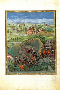 Wpływ planety Marzec: scena wojenna (miniatura, ok.1470)