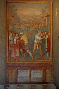 Męczeństwo i okaleczenie różnych świętych (fresk) autorstwa Cristoforo & Tempesta Antonio (1555 1630) Roncalli