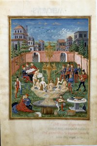 Wpływ Wenus: ogród miłości i fontanna młodości (miniatura, ok.1470)