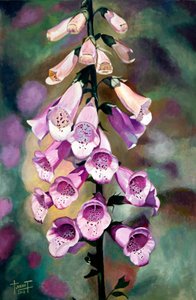 Purple Fingers, 2010 (akryl na papierze)